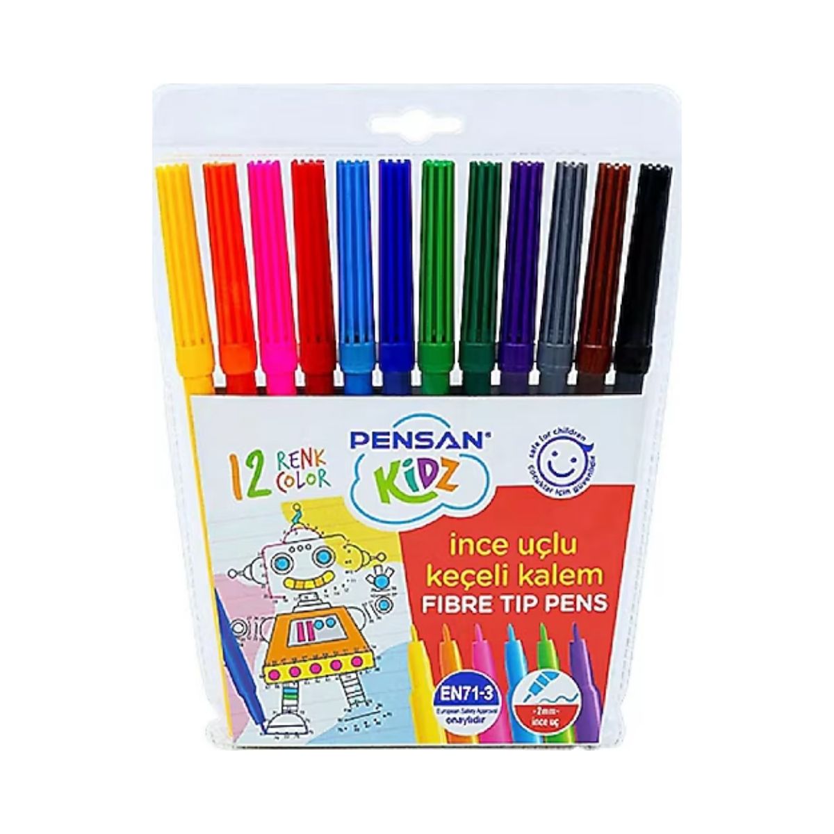 12 Renk Fırça Uçlu Keçeli Kalem
