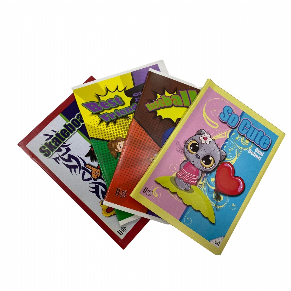 60 Yaprak A5 Karton Kapak Çizgili & Kareli Defter