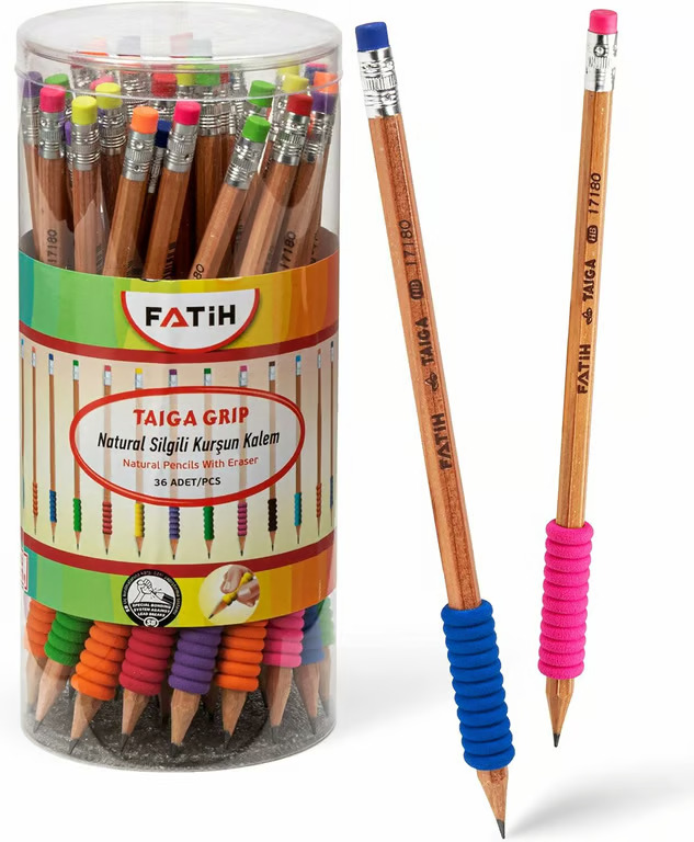 Taiga Grip Natural Silgili Kurşun Kalem