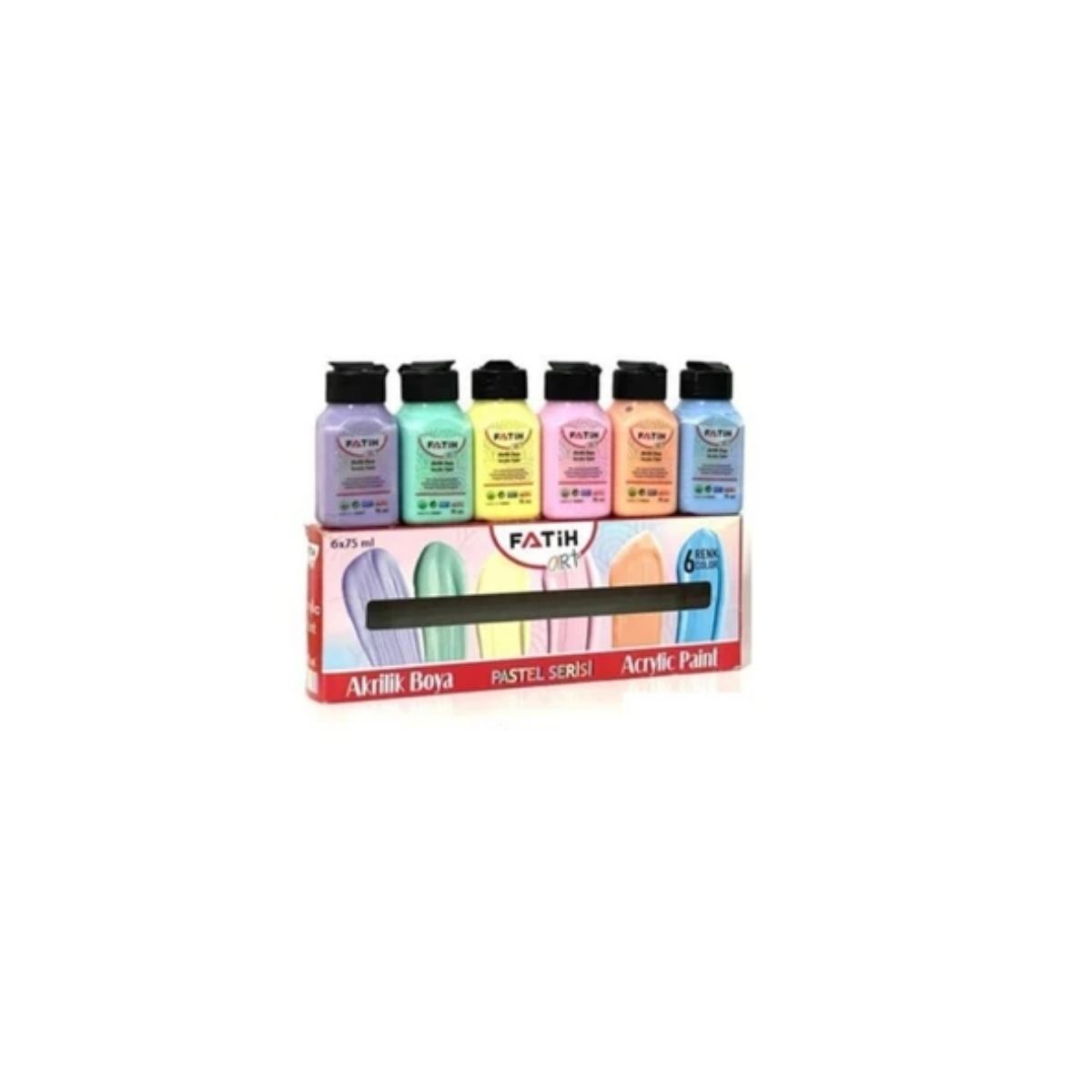 6 Renk 75ml Akrilik Boya