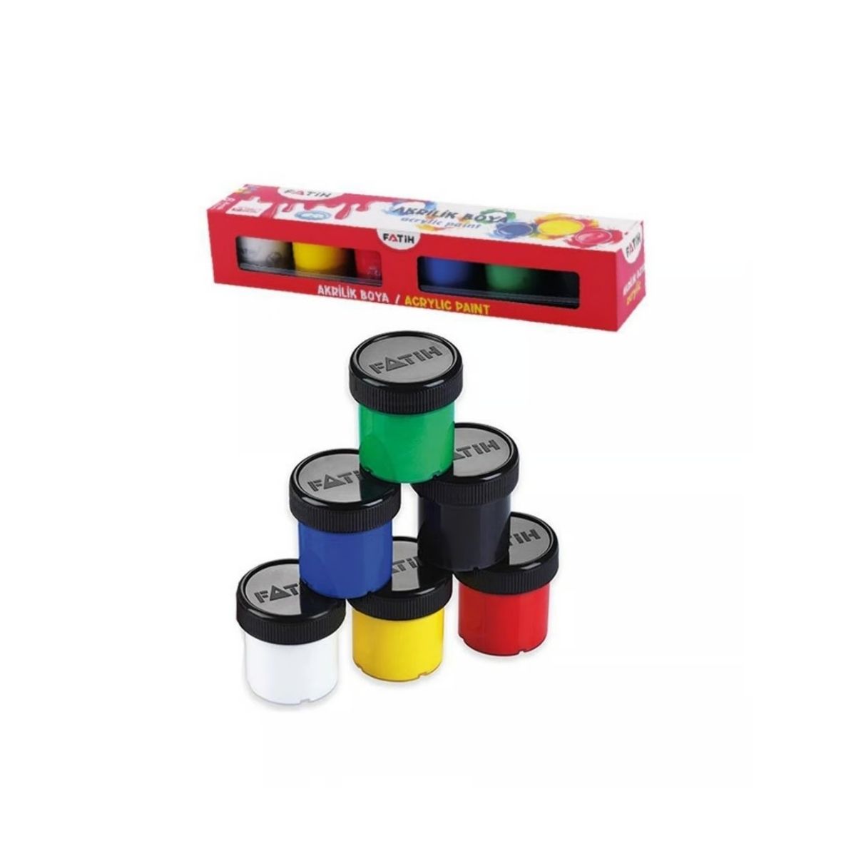 6 Renk Akrilik Boya 25ml