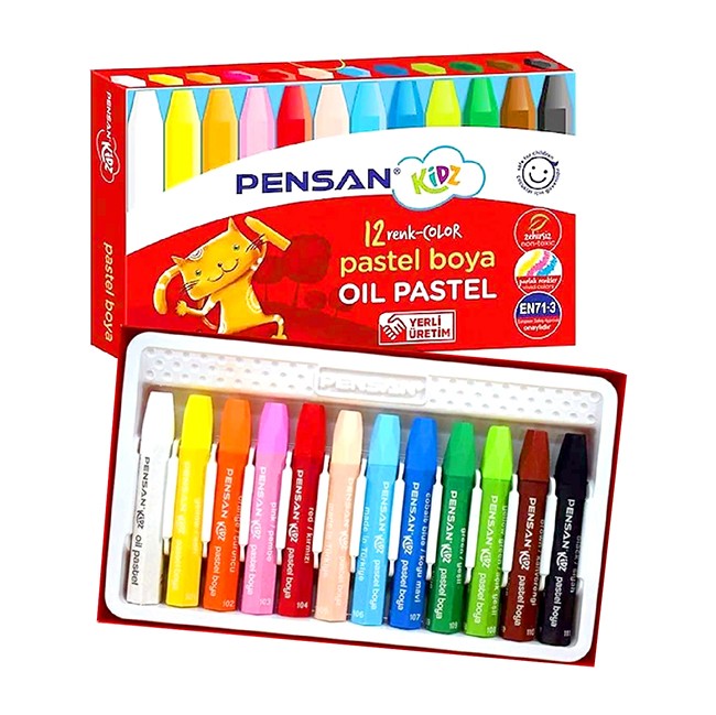 PENSAN 12 Renk Pastel Boya
