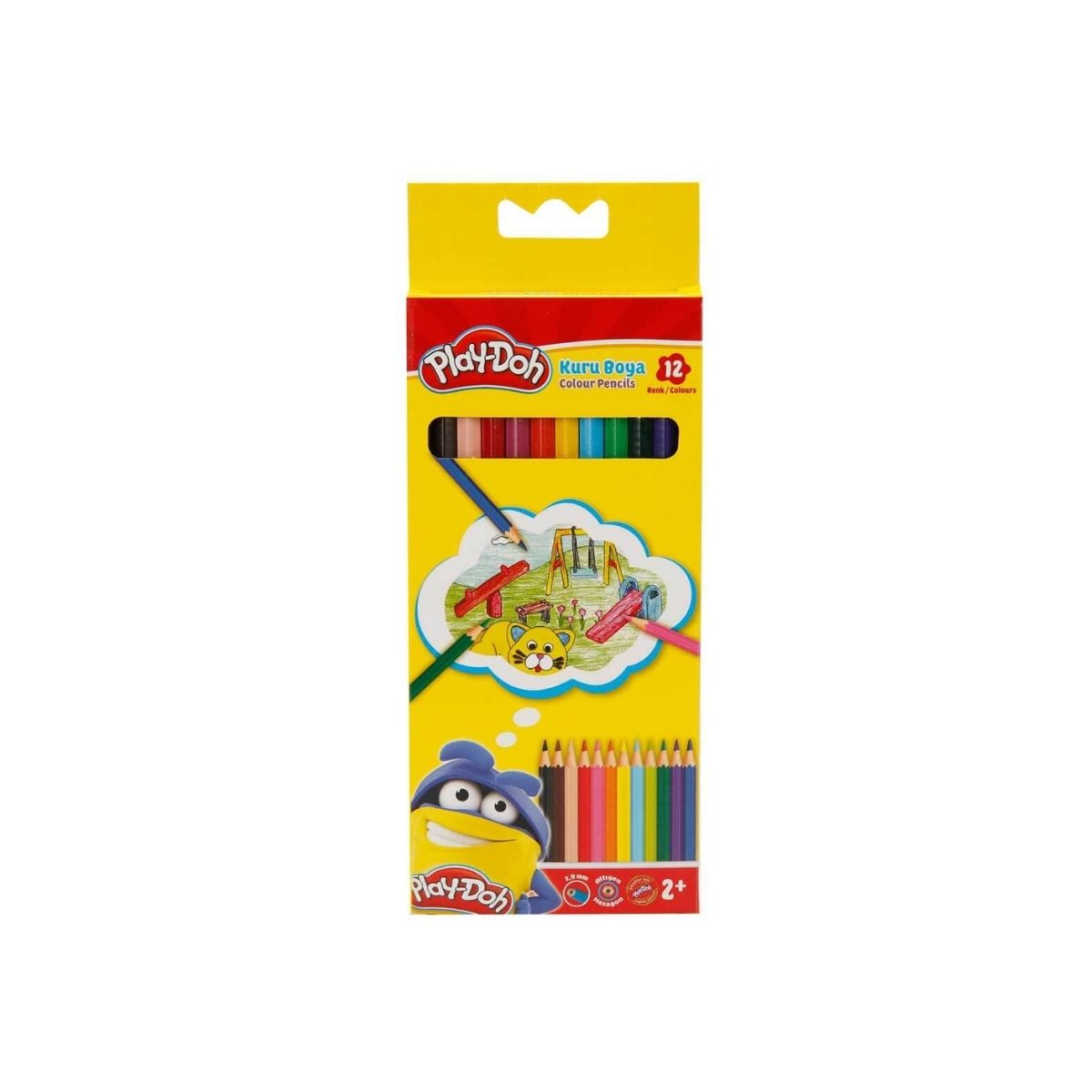PLAY-DOH 12 Renk Tam Boy Kuru Boya
