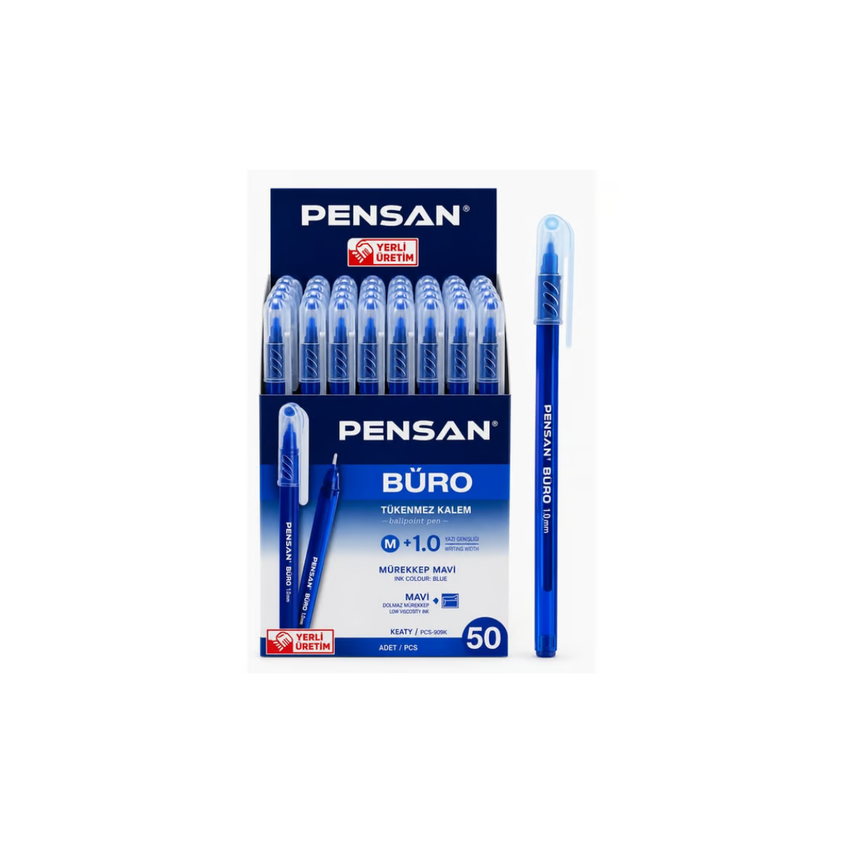 Büro 1.0mm Tükenmez Kalem Mavi