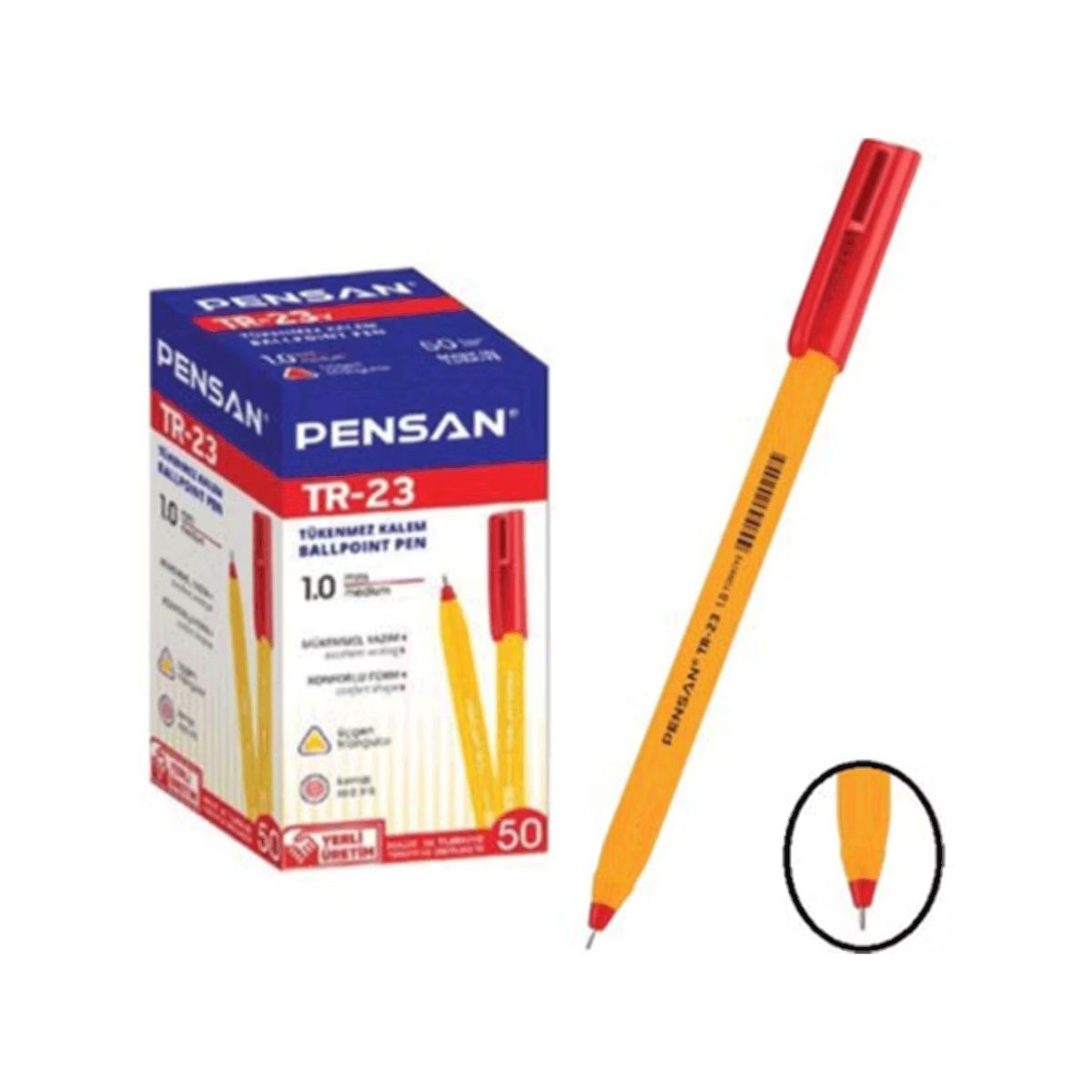PENSAN TR-23 Tükenmez Kalem Kırmızı