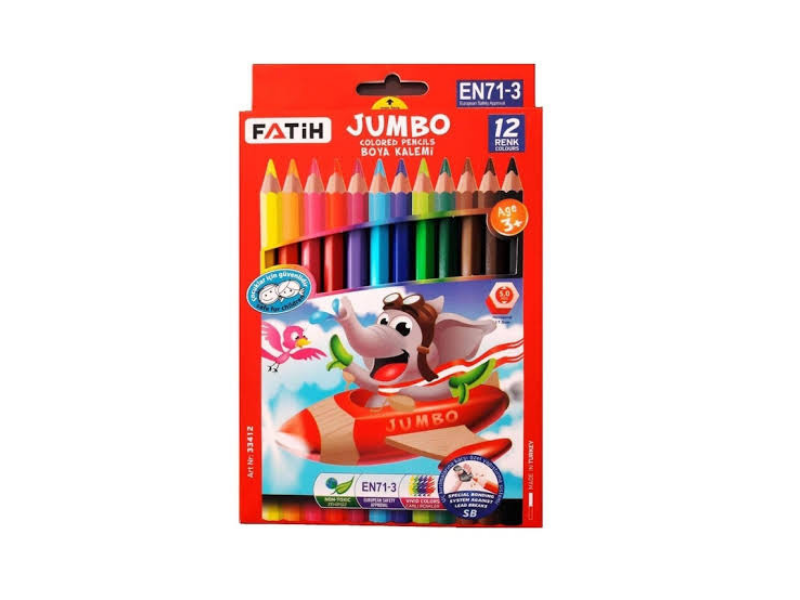 Fatih 12 Renk Jumbo Kuru Boya 