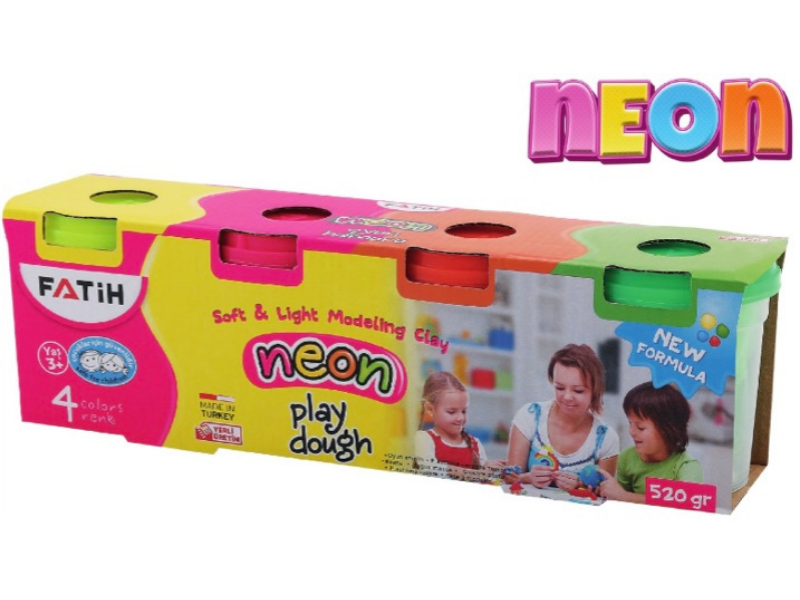 Fatih 520 Gram 4 Renk Neon Oyun Hamuru 