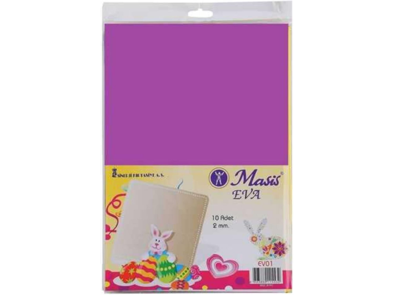 Masis A4 Eva 10 Renk 2mm Düz Eva