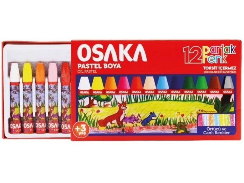 Osaka 12 Renk Pastel Boya