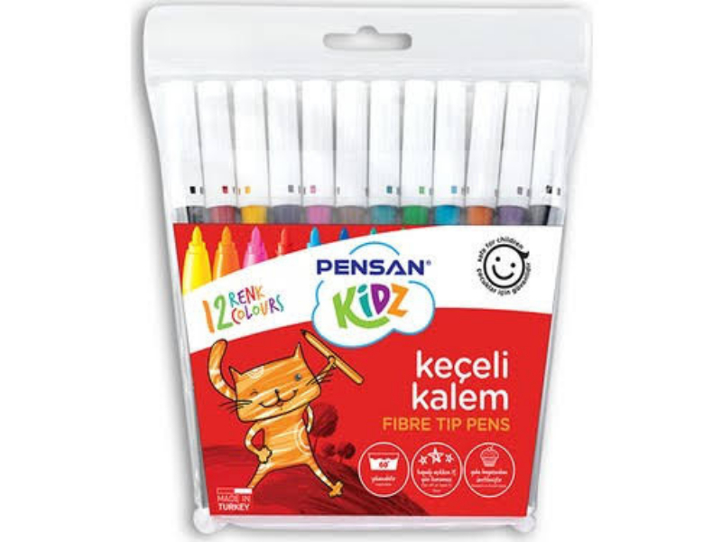 Pensan 12 Renk Keçeli Kalem