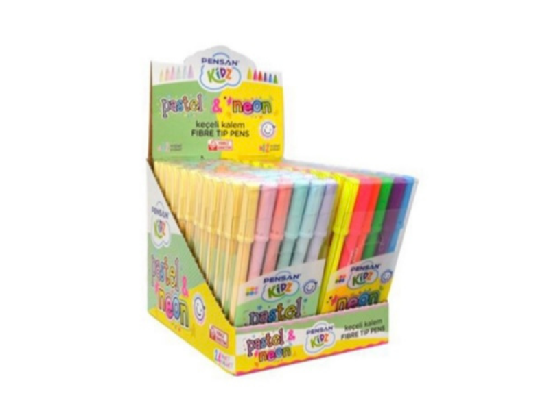 Pensan 6 Renk Neon Pastel Keçeli Kalem
