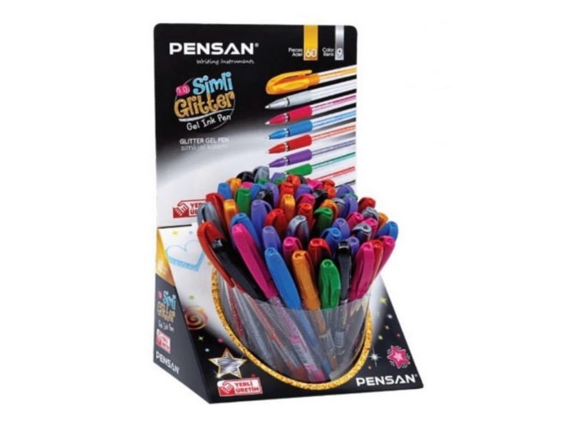 Pensan Stantlı Simli Kalem 1mm 9 Renk 