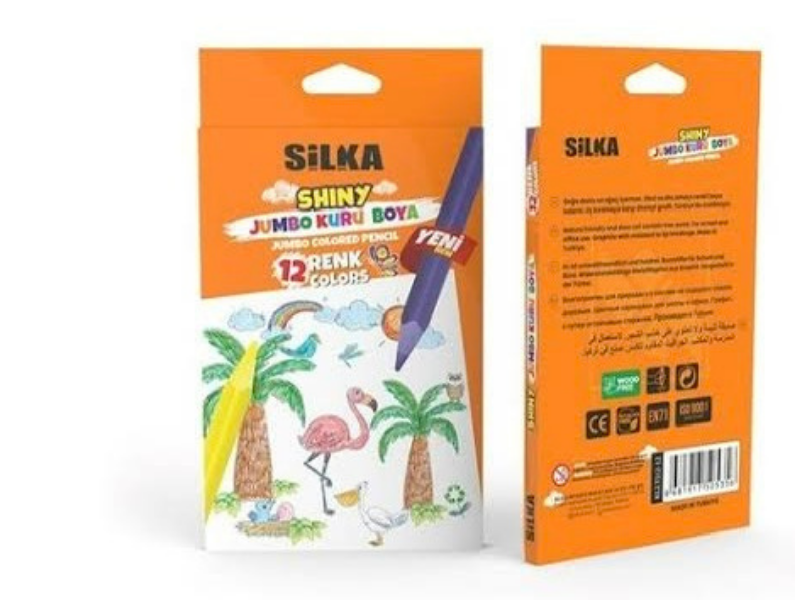 Silka 12 Renk Jumbo Kuru Boya