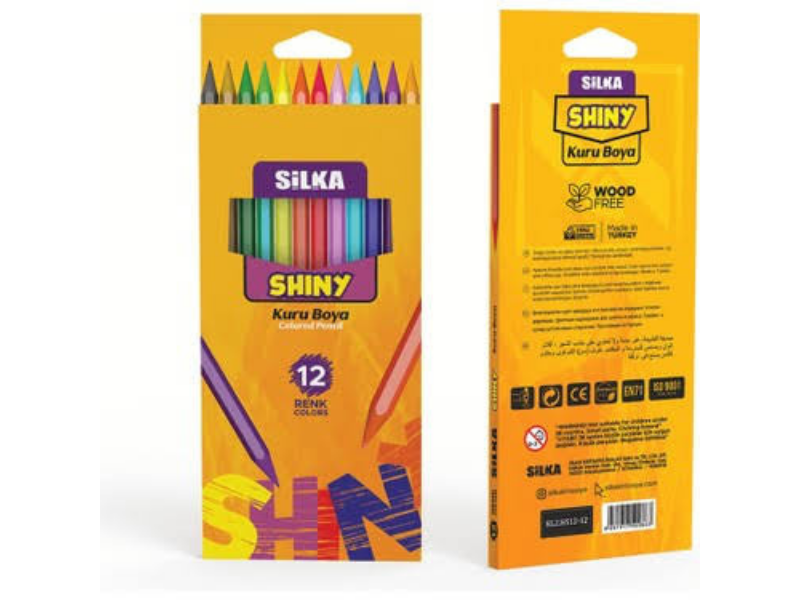 Silka 12 Renk Tam Boy Kuru Boya